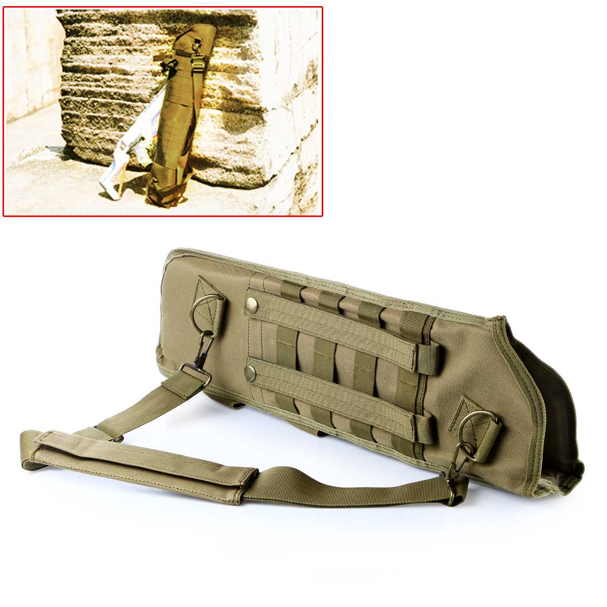 Adjustable Military Tactical Shoulder Rifle Pouch Gun Holster For Ak 47