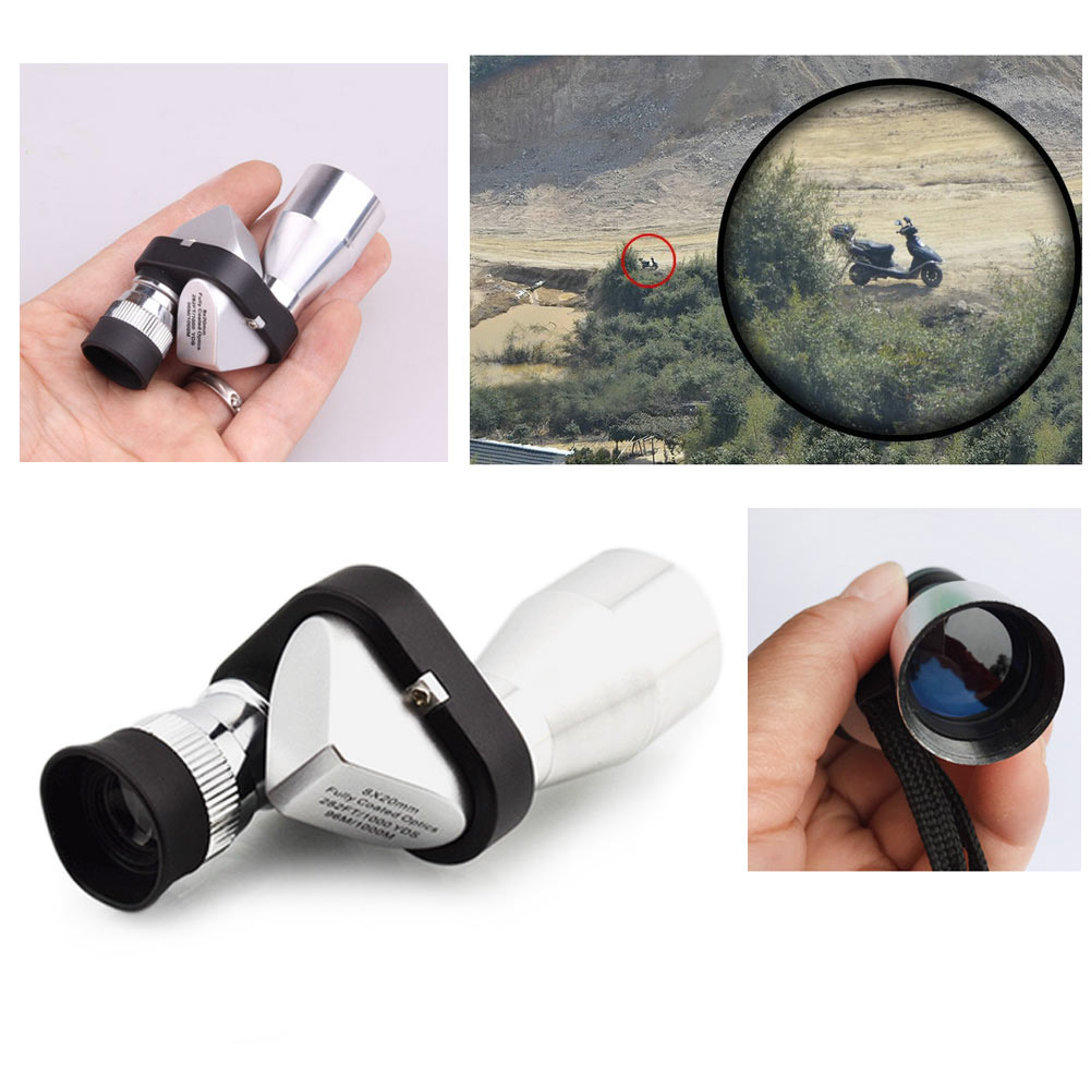 Mini Pocket 8x20 HD Corner Optical Monocular Telescope Eyepiece for Outdoor3