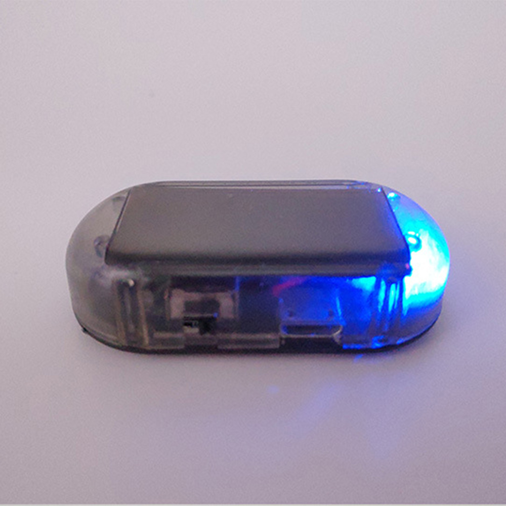 Solar Car Alarm Led Light Security System Warning Theft Red//Blue Blin N2T8