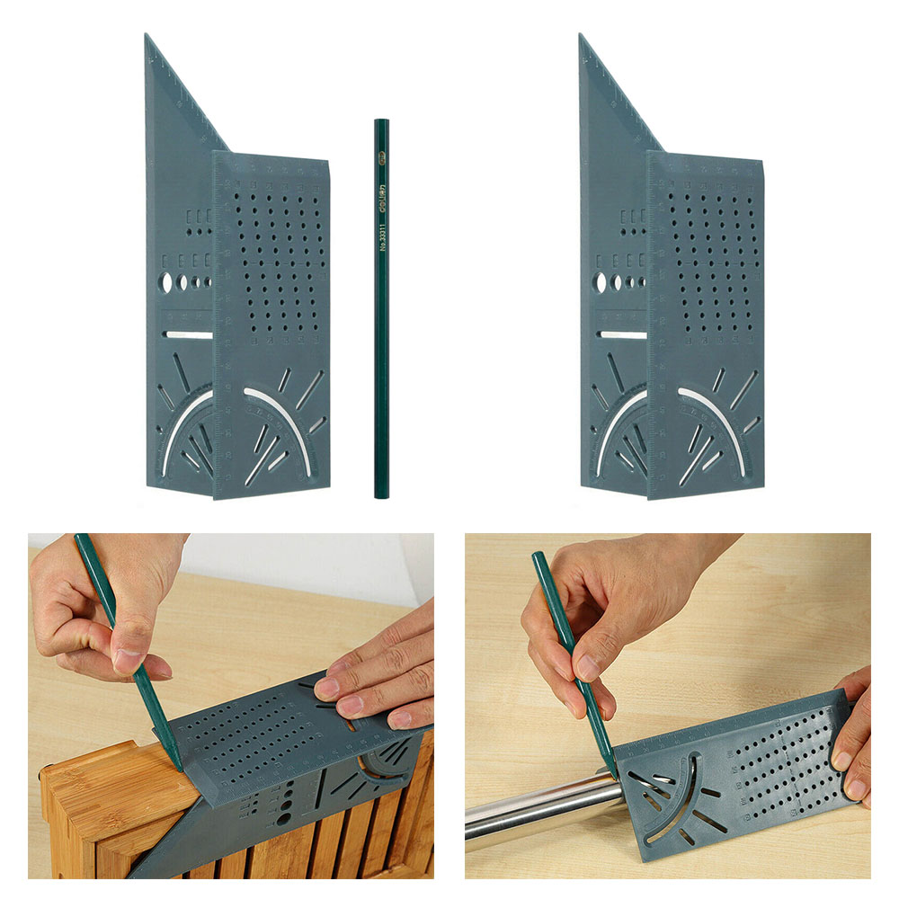 3D mitre angle measuring ruler tool Drill hole finder//marker gauge Transferring