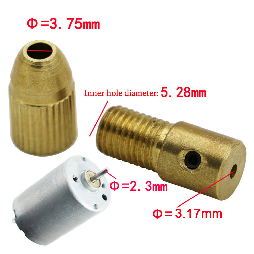 8Pcs 3.17mm Copper Drill Clamp 0.5-3mm Electric Drill Bit Collet Drill Tool _CH 