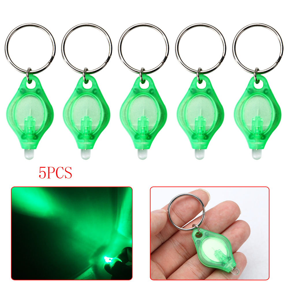 new 5pcs LED Keychain Torch Flashlight Finger Light Blue/Green/Red/Purple Lamp 