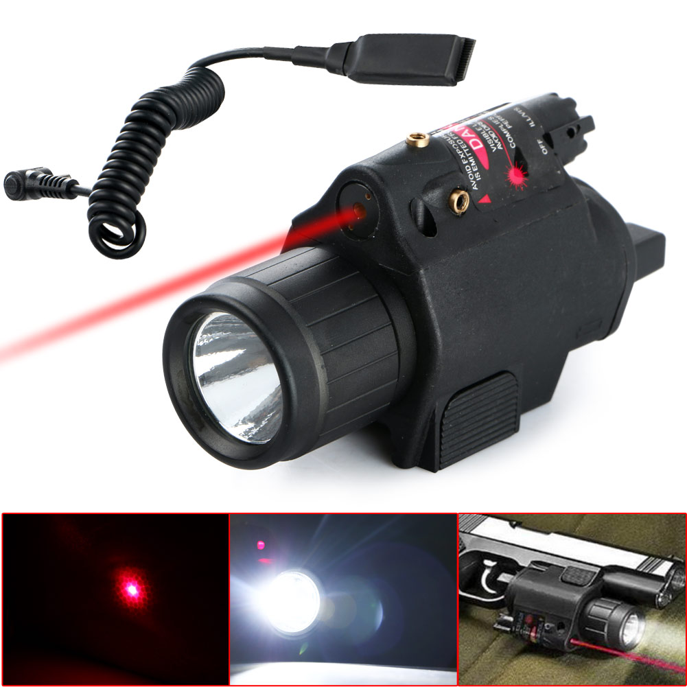 X Tactical Insight Red Laser Q5 LED 300 Lumen Flashlight For Pistol Gun. ка...