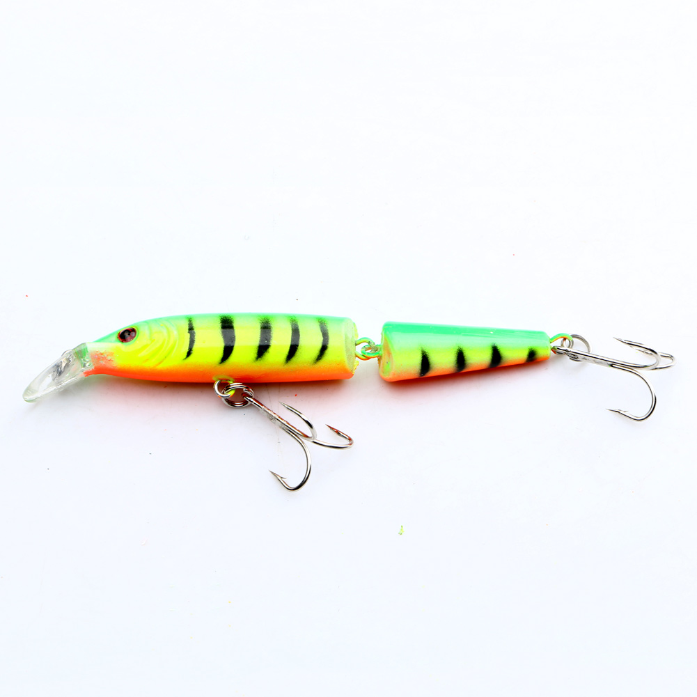 New Double Section Bionic Fishing Lure Crank Bait Tackle Bass Hook Durable