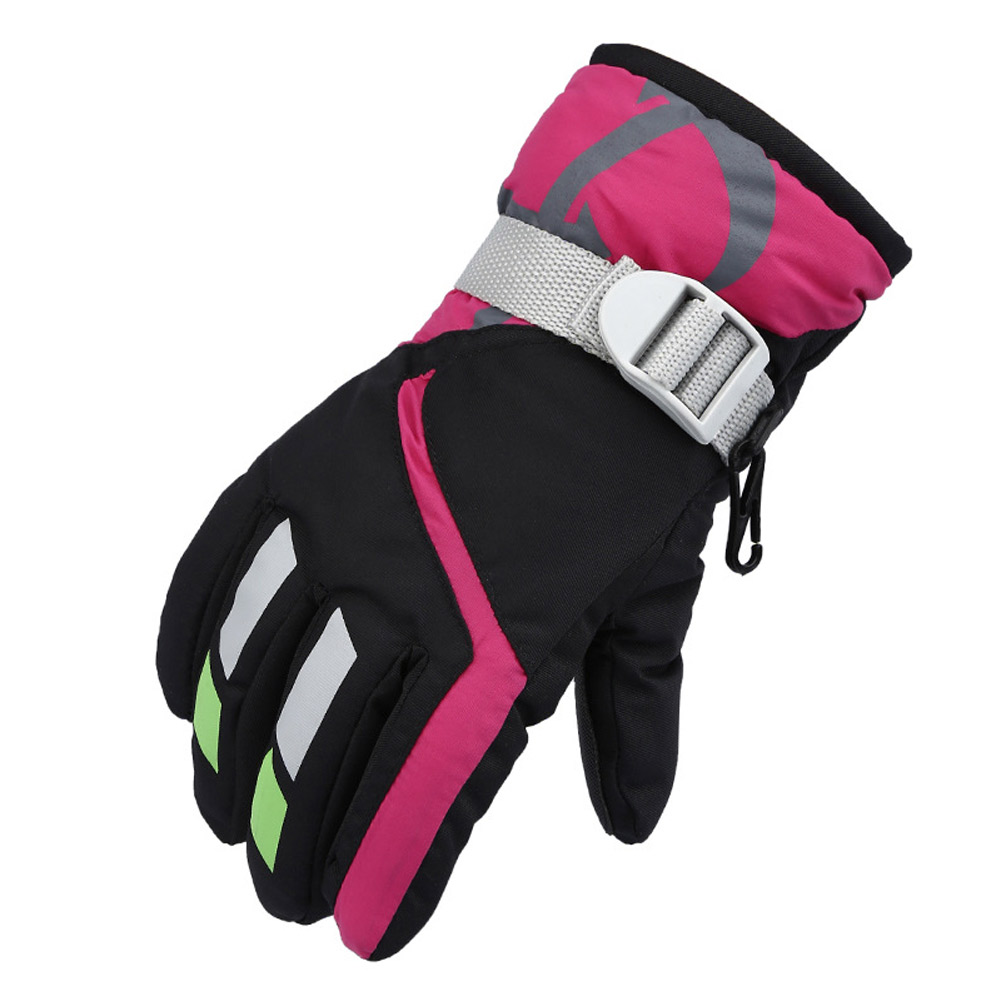 Color:Black:Kids Children Ski Gloves Thermal Warm Waterproof Winter Snow Snowboard Outdoor