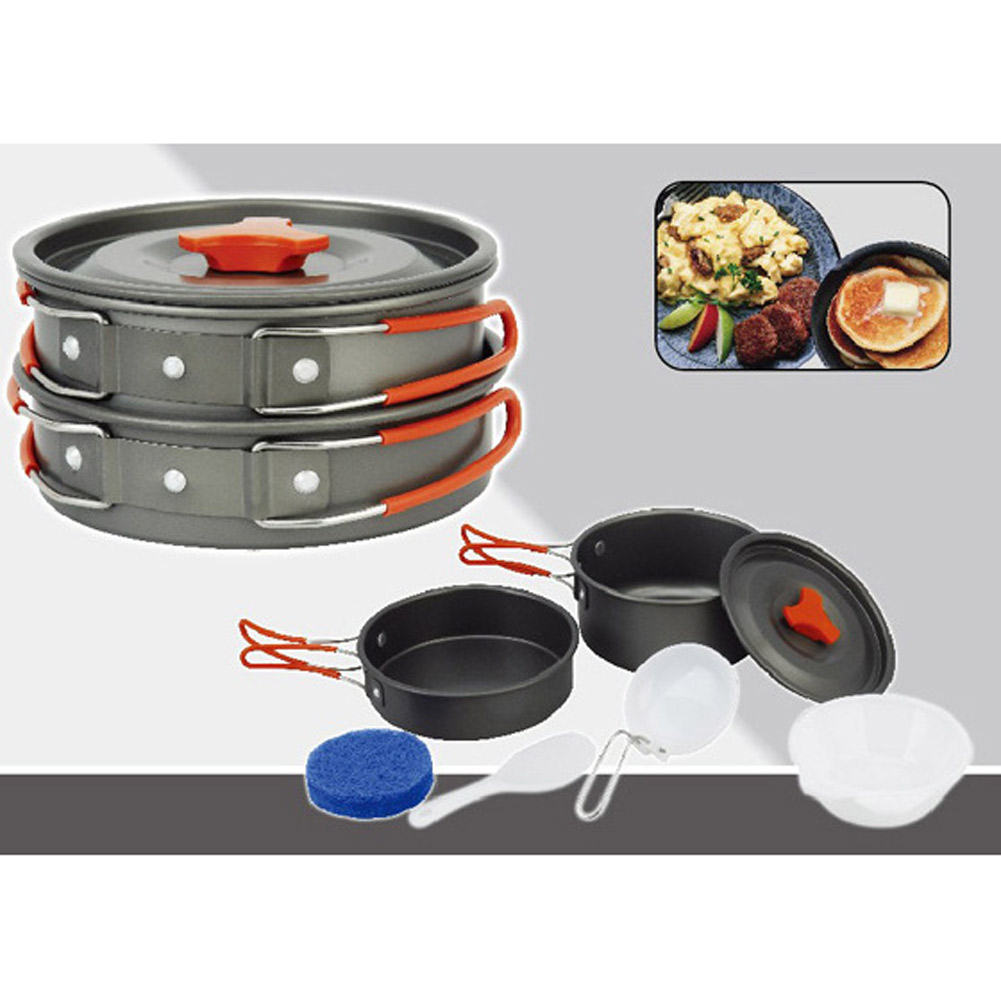 Portable Foldable Outdoor Cookware Camping Hiking Picnic Cooking Bowl Pan Pot