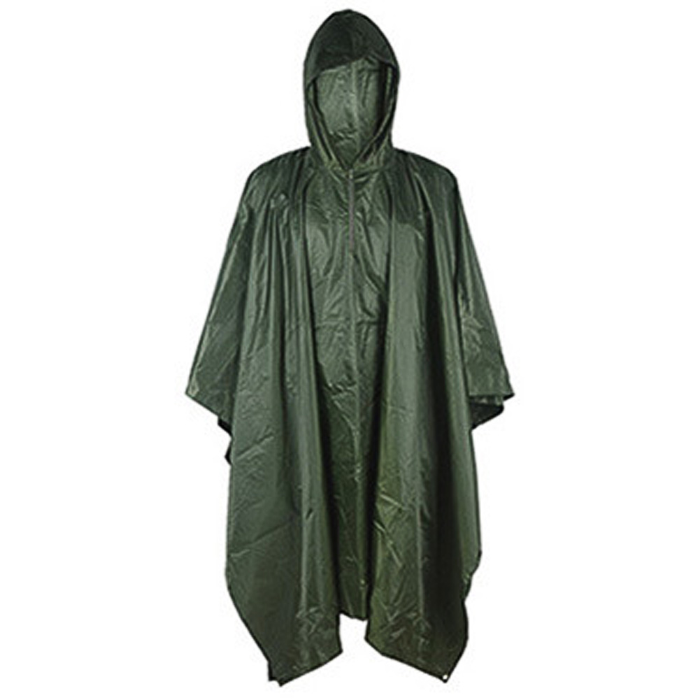 Waterproof Army Hooded Ripstop Festival Rain Poncho Military Camping ...