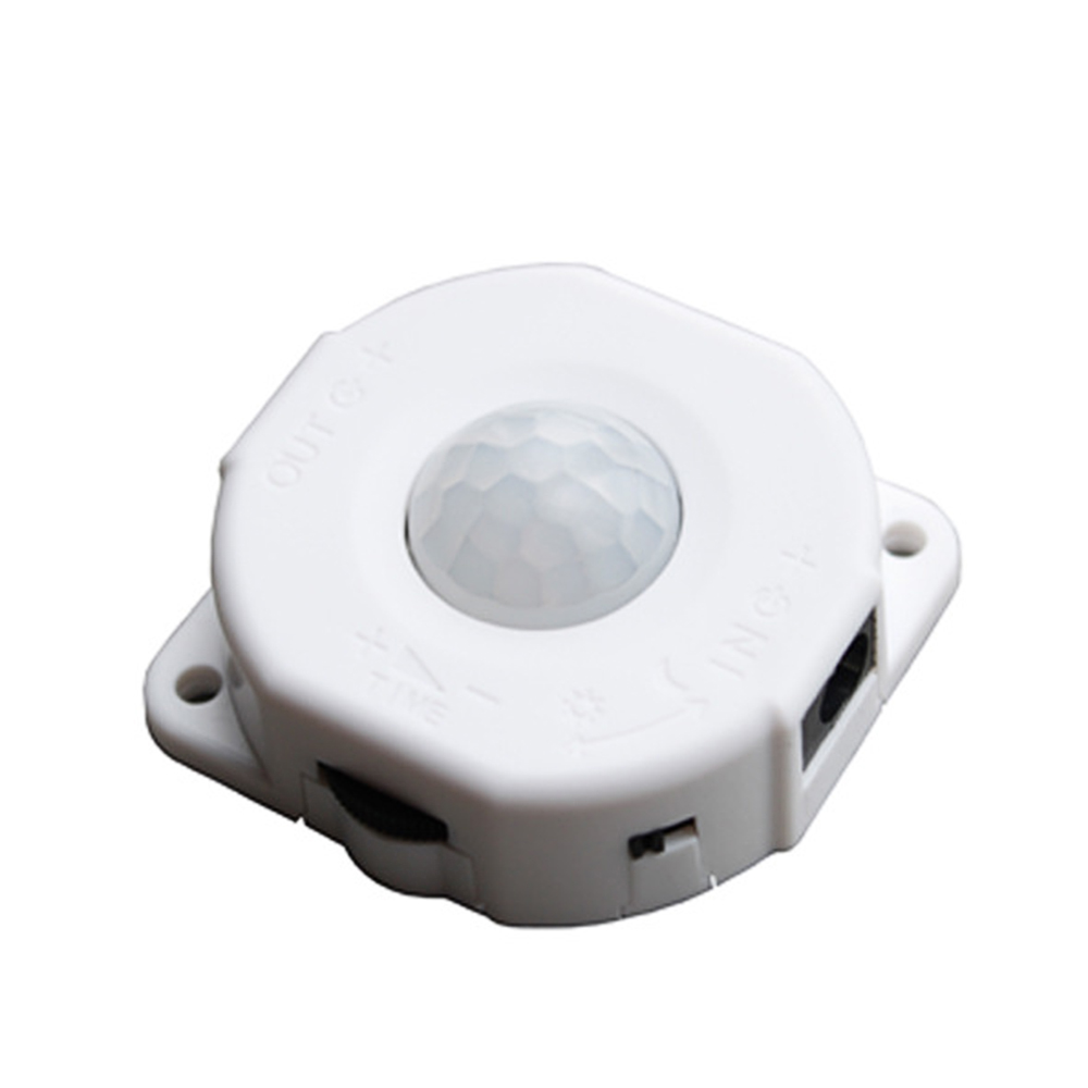 color:White:Mini Light Control Adjustable LED PIR Infrared Motion Sensor Detector Switch Hot