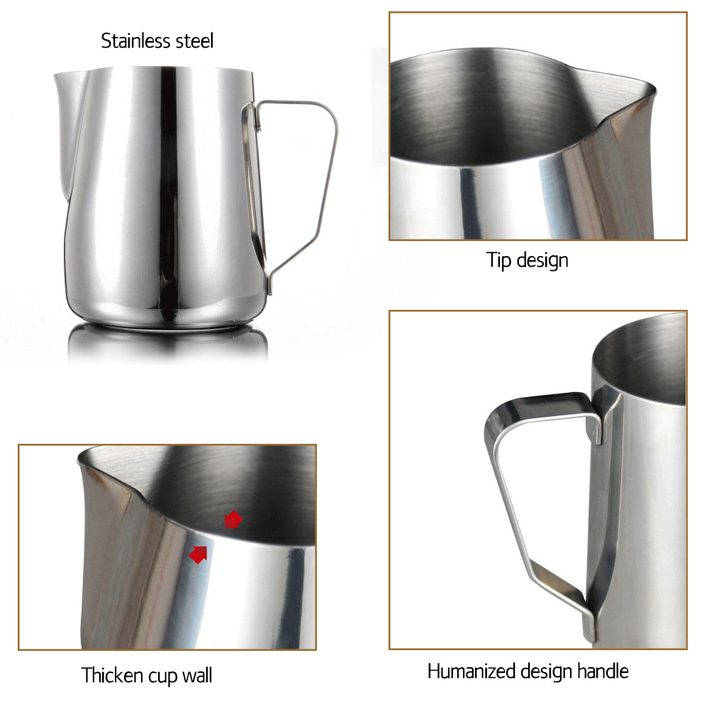 Stainless Steel Milk Craft Coffee Latte Frothing Art Jug Pitcher Mug Cup DG Hot
