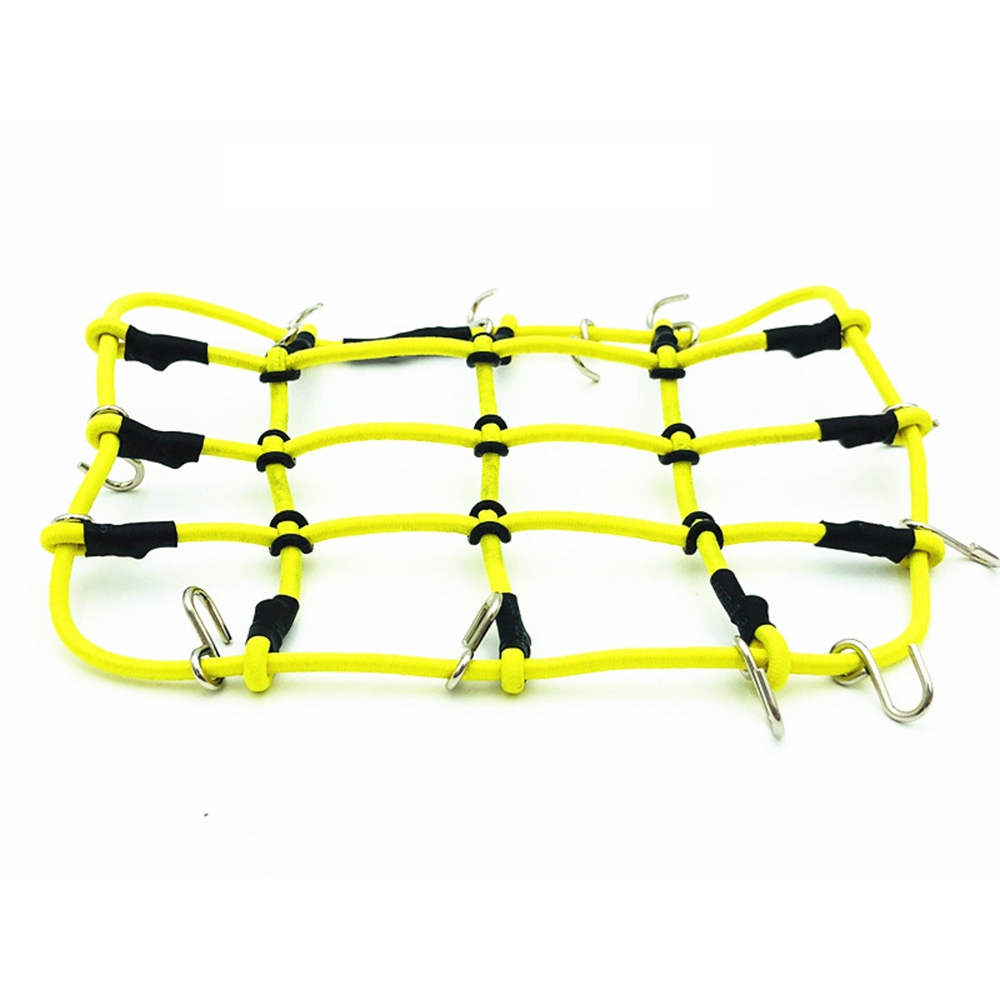 Color:Yellow:High Elastic Luggage Net  1/10 RC Remote Control Car Crawler Truck Roof Rack WOW