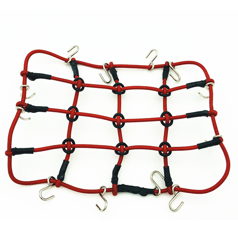 Color:Red:High Elastic Luggage Net  1/10 RC Remote Control Car Crawler Truck Roof Rack WOW