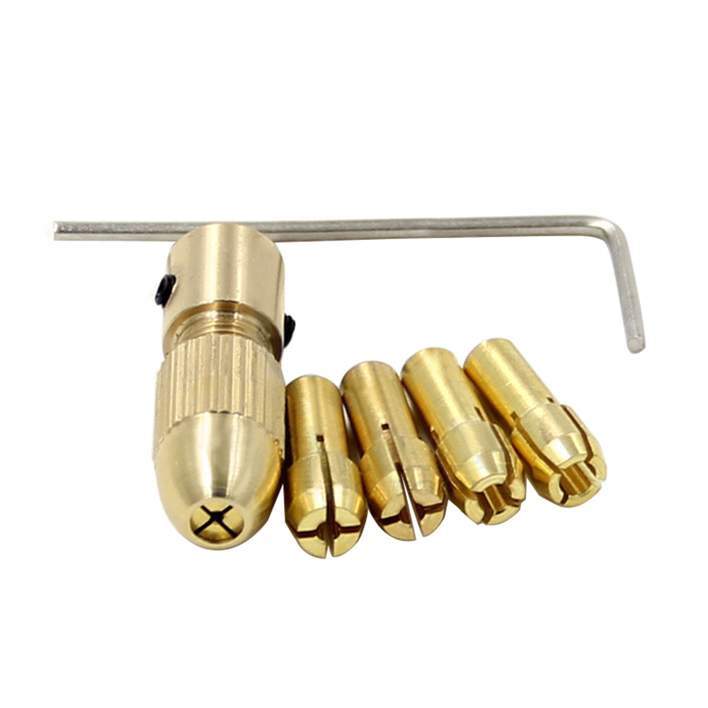 8Pcs Drill Chucks Collet Bits Brass Fit Rotary Tools 1mm/1.6mm/2.3mm/3.2mm #D